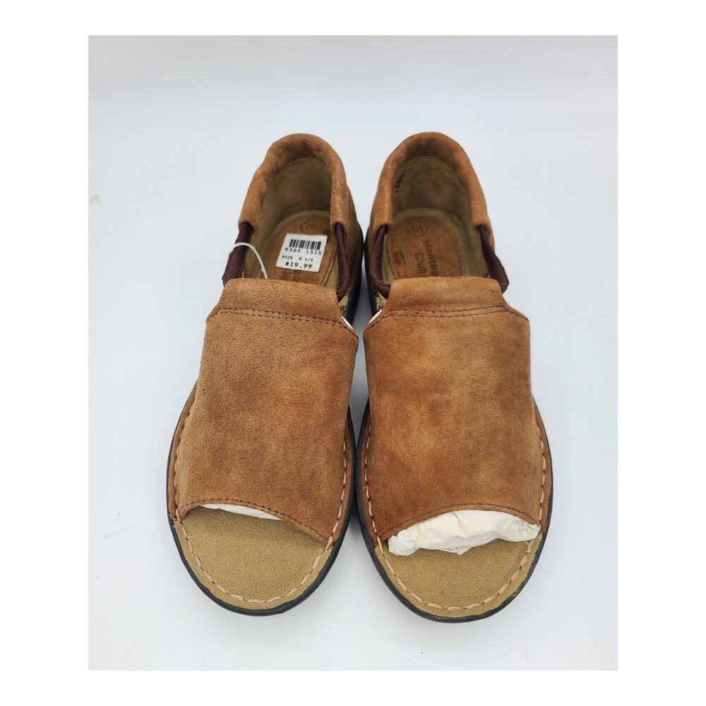 NIB Montego Bay Club Collection Brown Suede Quality Leather Sandals Women's 6.5 - Picture 8 of 10
